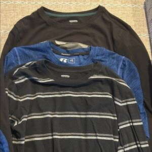 Russell Athletic Black and Blue Long Sleeve Tees